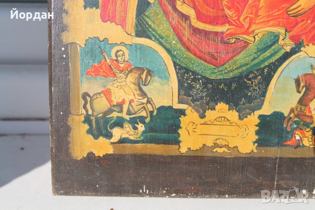 Стара Българска икона 19-ти век, снимка 5 - Антикварни и старинни предмети - 38709477