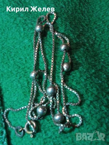 ПОСРЕБРЕНО СТАРО ФИНО ВИНТИДЖ АРТ КОЛИЕ от БЛАГОРОДНА НЕРЪЖДАЕМА СТОМАНА с ПЕЧАТ 925 ЛАНЧЕ 40047, снимка 12 - Колиета, медальони, синджири - 42437509