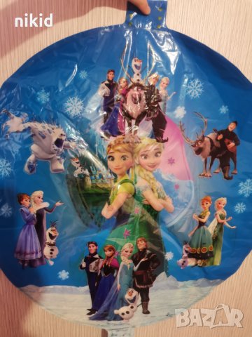 Елза и Анна всички герои ледено замръзнало Кралство кръгъл парти фолио фолиев балон хелий или въздух
