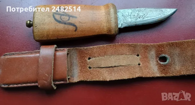 Много стар колекционерски ръчно кован и подписан нож, снимка 4 - Колекции - 49041465