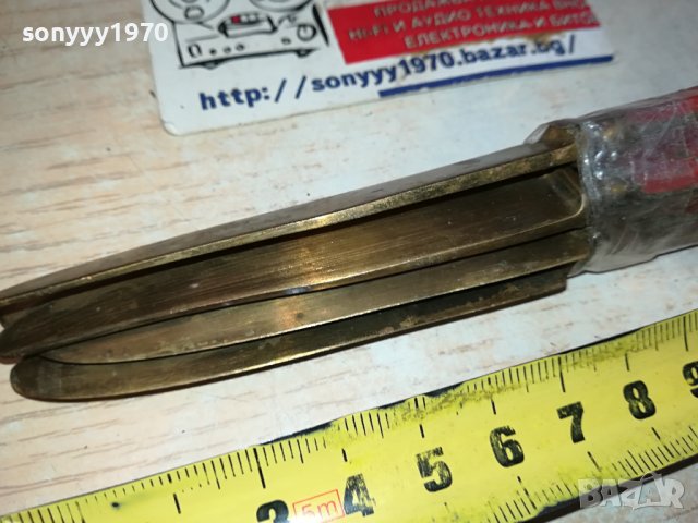 НОЖОВЕ 6БР МЕД МЕСИНГ ОТ ФРАНЦИЯ 1001241717, снимка 3 - Антикварни и старинни предмети - 43747622