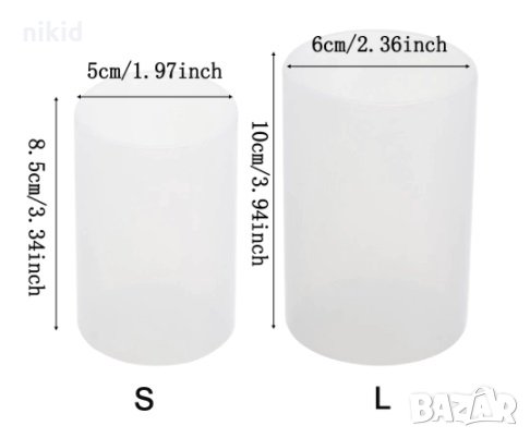 Висок малък голям цилиндър силиконов молд форма калъп за свещи восък гипс сапун смола свещ саксия, снимка 6 - Форми - 32225909