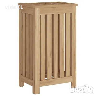 vidaXL Кош за пране, 35x25x60 см, тиково дърво масив(SKU:340758), снимка 3 - Други - 49193752