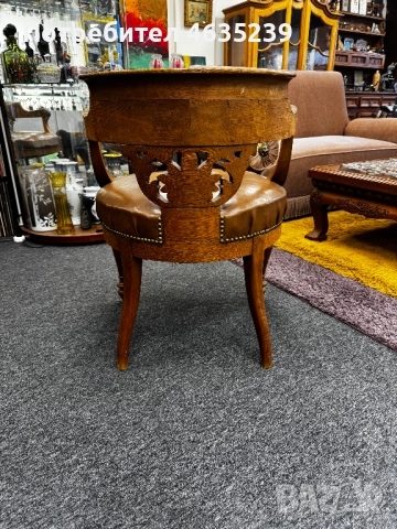 Старинно кресло стол дърворезба, снимка 5 - Столове - 52934544