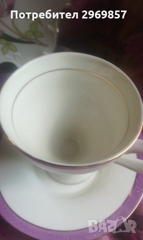 Изискана чаша с чинийка за кафе/чай, снимка 5 - Чаши - 33309827