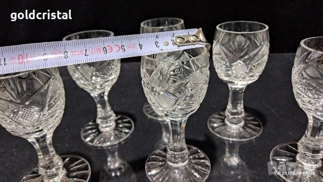 кристални чаши , снимка 3 - Антикварни и старинни предмети - 53226180