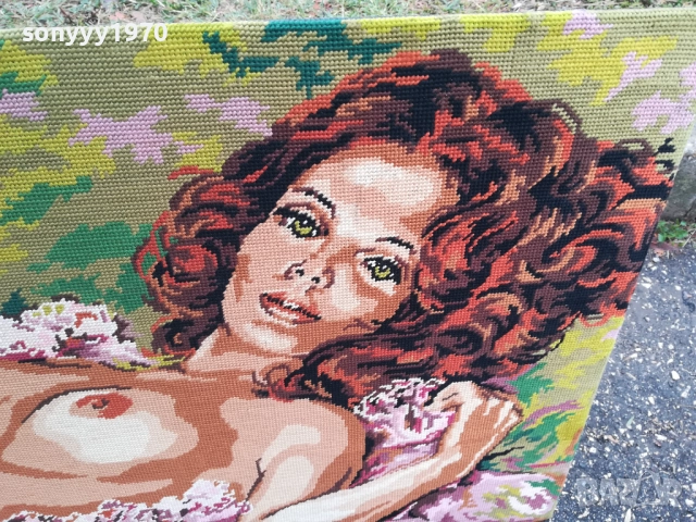 КАРТИНА-114Х50СМ-ГОБЛЕН ОТ ФРАНЦИЯ 0410251700, снимка 9 - Антикварни и старинни предмети - 51944395