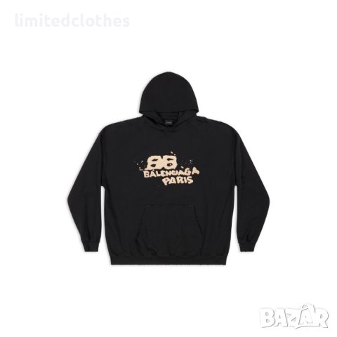 BALENCIAGA Hand Drawn BB Icon Logo Oversized Мъжко / Дамско Горнище тип Суичър size XXS и M, снимка 2 - Суичъри - 43556642