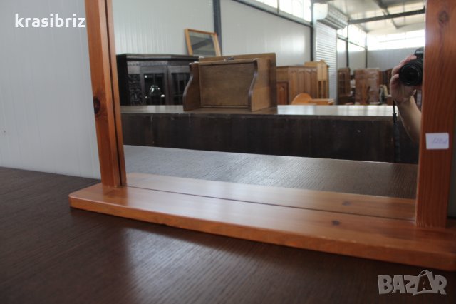 Огледало с дървена рамка, снимка 4 - Огледала - 33668552