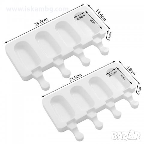 3 ВИДА ескимо сладолед силиконова форма молд калъп за направа на попсикълс popsicle - КОД 3211, снимка 4 - Други - 33576676