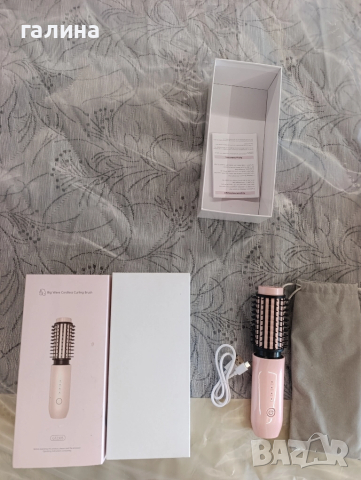 Big Wave GT2305 – Безжична четка за изправяне и накъдряне на коса, снимка 8 - Преси за коса - 52381461
