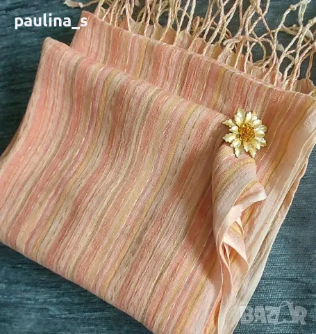 Вълнено Бежово палто "C&A" и аксесоар с бижу / голям размер , снимка 12 - Палта, манта - 48000303