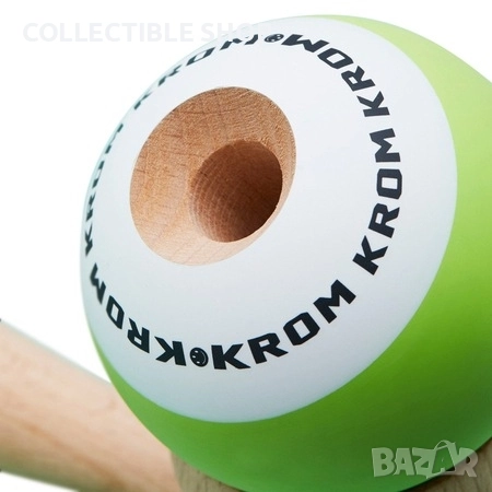 Кендама Krom Pop Dark Green Гумена Боя Буково Дърво, снимка 5 - Други игри - 38089597