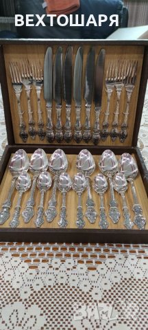 Старинни Дълбоко Посребрени Руски Прибори за Хранене 