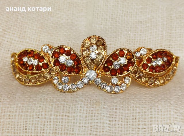  Шноли за коса покрити с блестящи камъчета  