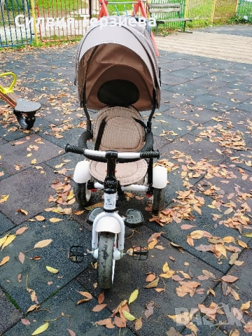 Триколка Lorelli - Neo, Ivory, с въздушни гуми, бежова, снимка 6 - Детски велосипеди, триколки и коли - 52212931