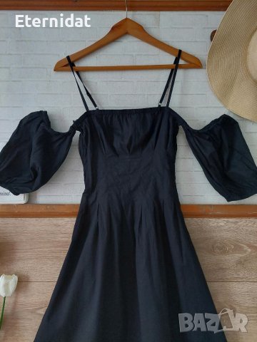 Черна плажна рокля , снимка 2 - Рокли - 37426579