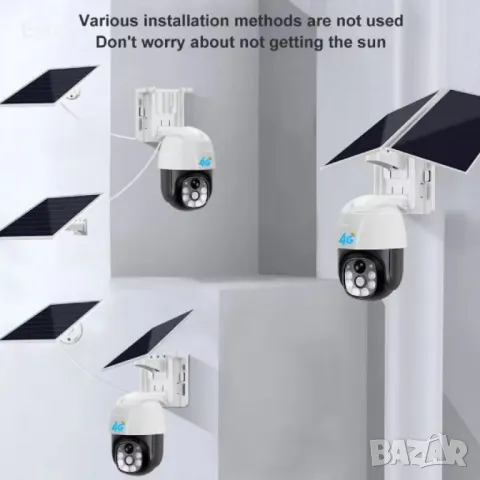 Комплект камера за видеонаблюдение с двоен соларен панел - VC8PT-W, снимка 4 - IP камери - 48513185