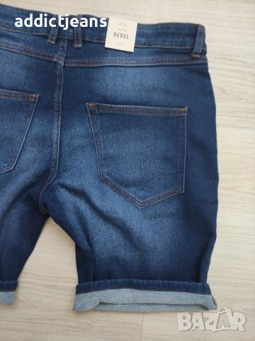 Мъжки къси дънки Rebel размер M/L, снимка 5 - Къси панталони - 43143906