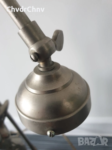 Стара Арт Деко немска настолна лампа с фигура на гола жена/бял бронз/еротика/50см-3кг, снимка 11 - Настолни лампи - 51603040