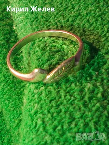 СТАР ФЛОРАЛЕН ФИН СРЕБЪРЕН ПРЪСТЕН СРЕБРО 925 ПРОБА МАЙСТОРСКА РЪЧНА ИЗРАБОТКА 45650, снимка 10 - Пръстени - 46233896