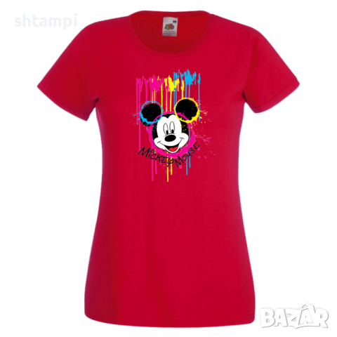 Дамска тениска Mickey Mouse Painting Мини Маус,Микки Маус.Подарък,Изненада,, снимка 8 - Тениски - 36528777