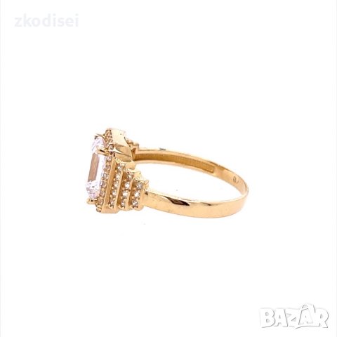 Златен дамски пръстен 2,51гр. размер:54 14кр. проба:585 модел:21158-1, снимка 2 - Пръстени - 43430601