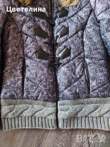 Дамско яке с плетиво, снимка 4 - Якета - 38183369