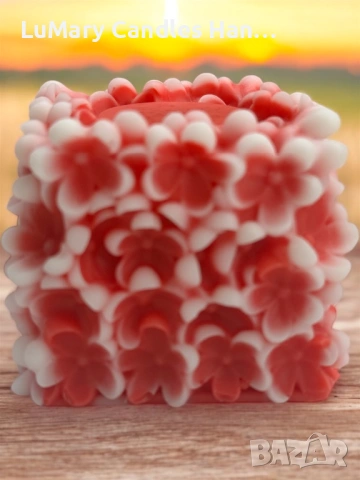 Свещ “ Цветчета”, снимка 3 - Декорация за дома - 53224797