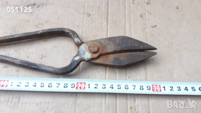 стара кована отлична ножица за рязане на аба , снимка 2 - Антикварни и старинни предмети - 50596492