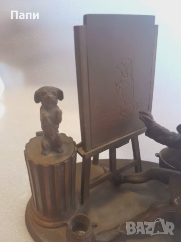 Изящна,детайлна,бронзова скулптура от началото на 20-ти век, снимка 4 - Антикварни и старинни предмети - 38390455