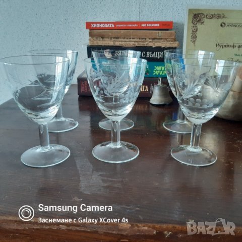 Ретро кристални чаши за ракия, снимка 3 - Чаши - 37517955