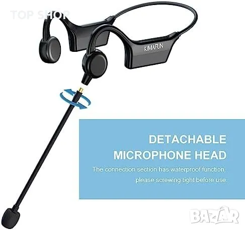Нови 2.4G фитнес слушалки Безжичен микрофон IP67 водоустойчив, снимка 4 - Микрофони - 49307288