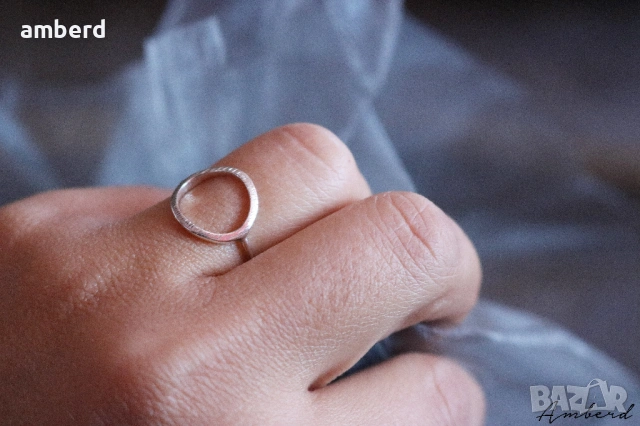 Уникален сребърен пръстен - модел R055