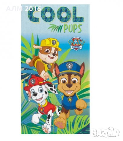 Хавлиена кърпа за плаж или Пончо Пес Патрул, снимка 3 - Други - 32880198