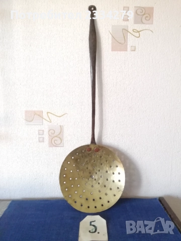 Стари гевгири,цедки- сита, чарпаци, ръчно изковани от мед., снимка 14 - Антикварни и старинни предмети - 42589099