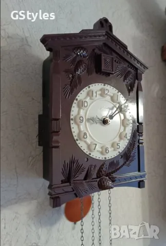 часовник с кукувица маяк- работещ , снимка 3 - Стенни часовници - 50386429