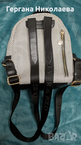 Раница Silver & Polo черно -бяла, снимка 3 - Чанти - 53139414