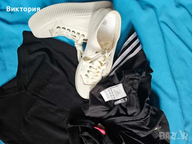  Долнище Адидас и кецове №37, панталонки Tally Weill, снимка 3 - Гащеризони - 41734365
