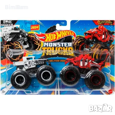 Комплект бъгита HOT WHEELS Monster Trucks - Bone Shaker & Skelesaurus