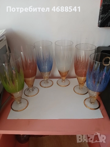 Стъклени чаши - 6 броя, от комунизма