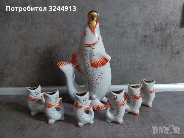 Руски порцеланов сервиз във формата на рибки, снимка 8 - Сервизи - 51614937