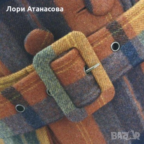 Шикозна семпла визия с вълнено дамско елегантно ;дкйф  Lee Cooper Check Wool Coat Ladies, снимка 9 - Сака - 28237061