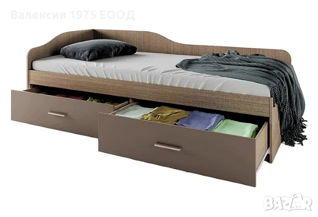 Легло с чекмеджета Сити 2023 дъб артисан или комбинация мока/ лате, снимка 6 - Спални и легла - 47352824