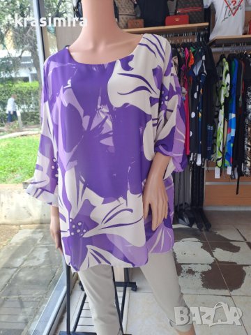 Нова блузка в лилаво , снимка 3 - Туники - 40820443