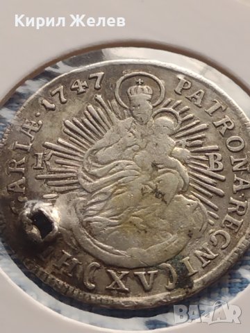 Сребърна монета 15 кройцера 1747г. Мария Терезия Кремниц Унгария 13755, снимка 13 - Нумизматика и бонистика - 42999810