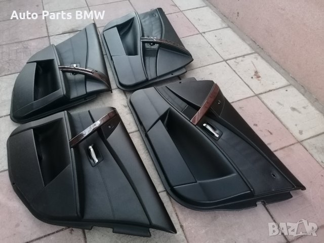 Черни кожени кори врати BMW E60 E61 Кори врати БМВ Е60 Е61, снимка 4 - Части - 44134451