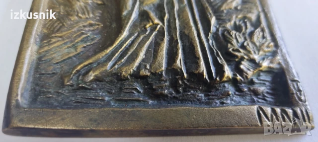 Рядка авторска бронзова пластика – крал Артур с Граала, снимка 7 - Антикварни и старинни предмети - 51116064