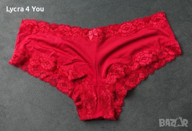 H&M M размер червен полубоксер/бразилиана с дантела, снимка 1