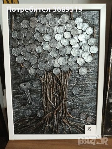 Картина , пано, "Дървото на парите", снимка 7 - Картини - 40215252